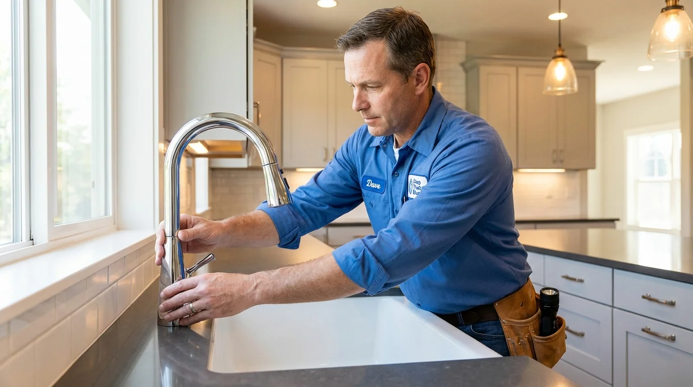 Kitchen faucet installation by Johns Plumbing LLC in Coachella